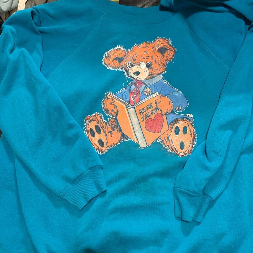Vintage bear facts sweatshirt hallmark build a bear